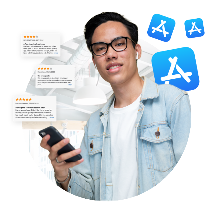 Ilustrasi jasa review App Store