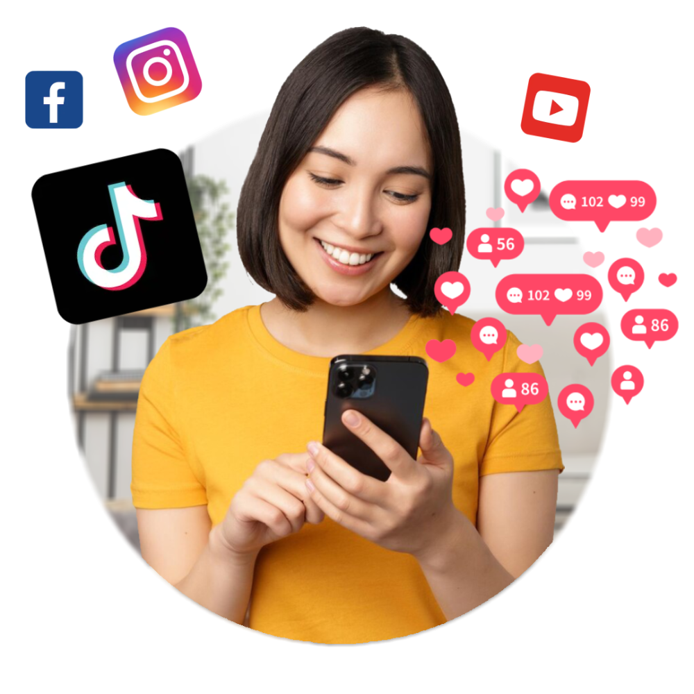 Ilustrasi pertumbuhan grafik media sosial