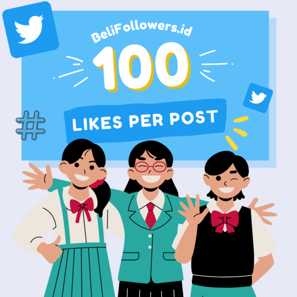 Jual likes twitter 100 per post Permanen Aktif Murah