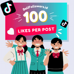 Jual likes tiktok 100 per post Permanen Aktif Murah