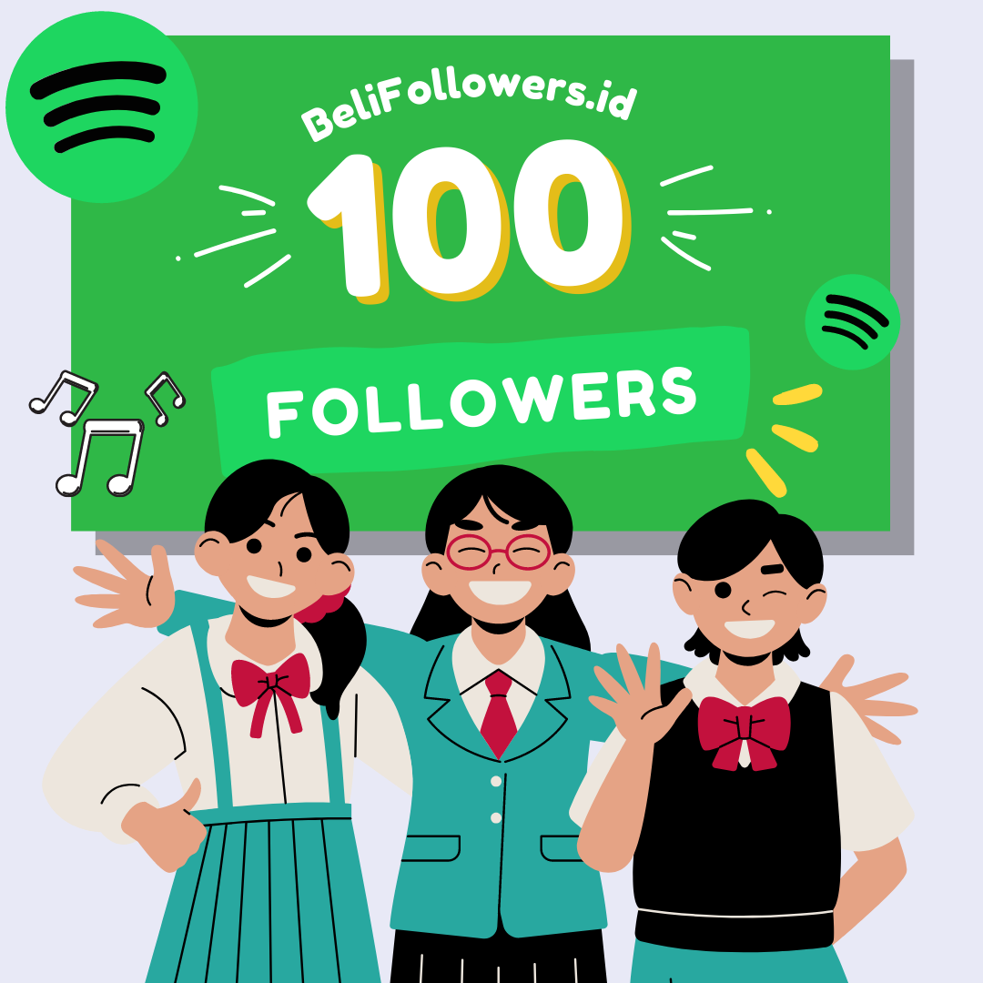 Jual Followers Spotify 100 Indonesia Permanen Aktif Murah