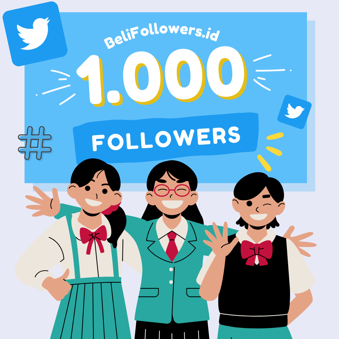 Jual Followers twitter 1000 Indonesia Permanen Aktif Murah