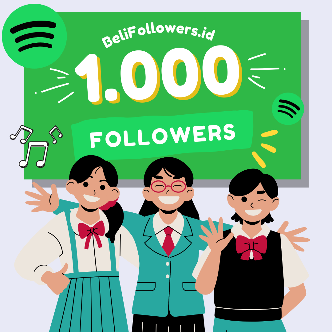 Jual Followers Spotify 1000 Indonesia Permanen Aktif Murah