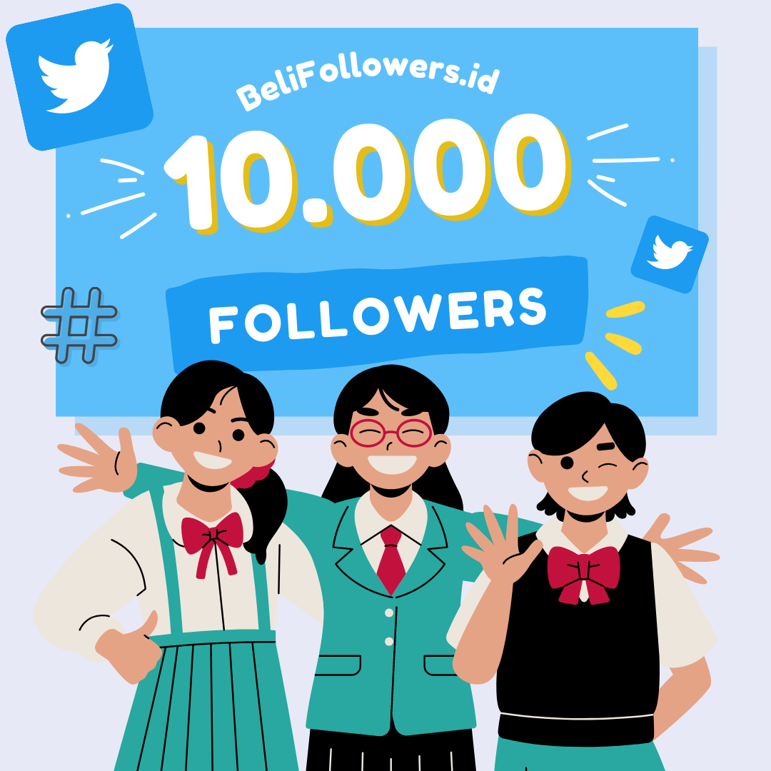 Jual Followers twitter 10000 Indonesia Permanen Aktif Murah