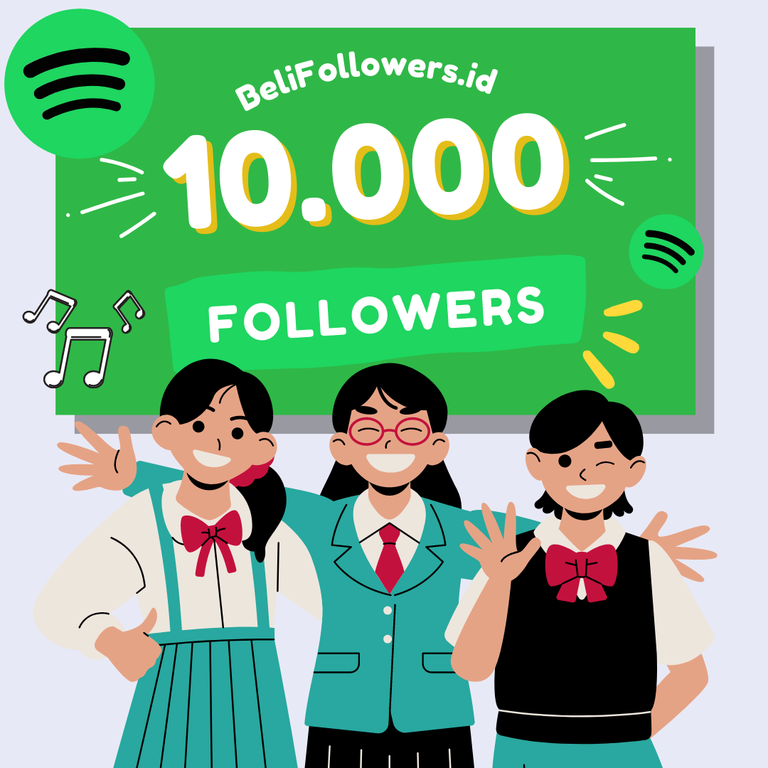 Jual Followers Spotify 10000 Indonesia Permanen Aktif Murah