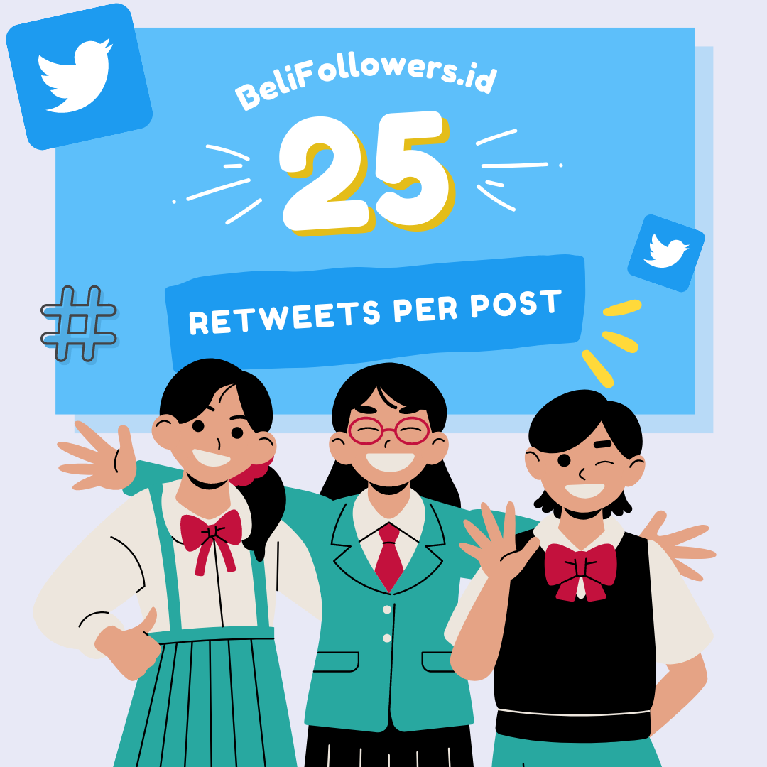Jual Retweets twitter 25 per post Murah