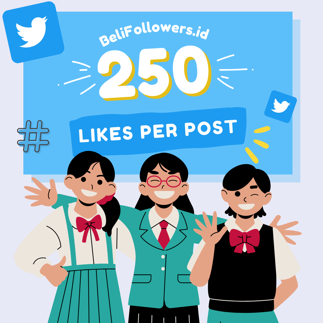 Jual likes twitter 250 per post Permanen Aktif Murah
