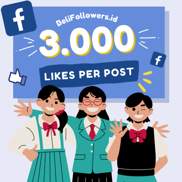 Jual likes facebook 3000 per post Permanen Aktif Murah