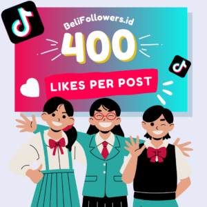Jual likes tiktok 400 per post Permanen Aktif Murah