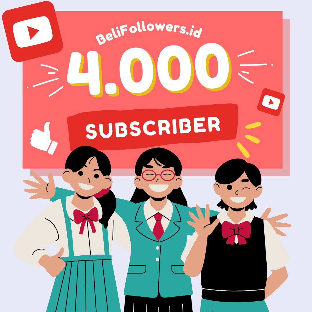 Jual Followers YouTube 4000 Indonesia Permanen Aktif Murah