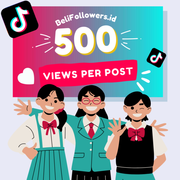 Jual views tiktok 500 per post Murah