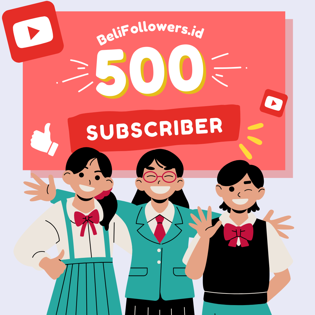 Jual Followers YouTube 500 Indonesia Permanen Aktif Murah
