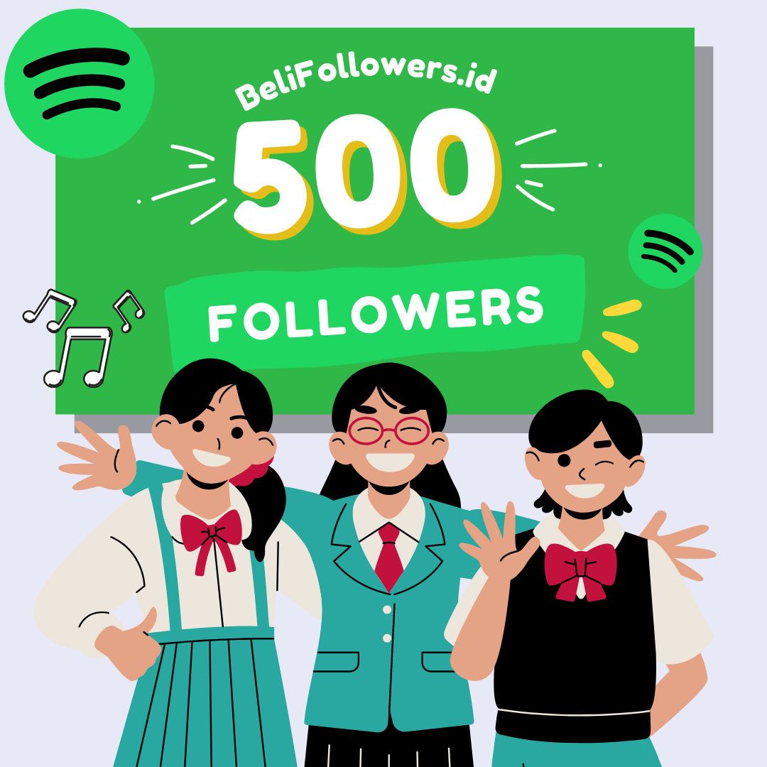Jual Followers Spotify 500 Indonesia Permanen Aktif Murah