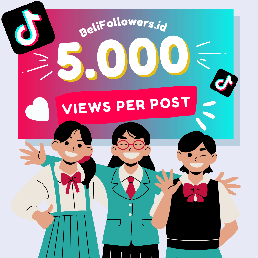 Jual views tiktok 5000 per post Murah