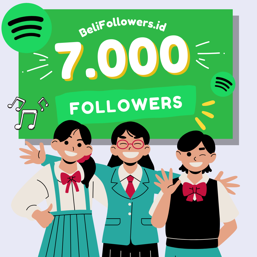Jual Followers Spotify 7000 Indonesia Permanen Aktif Murah