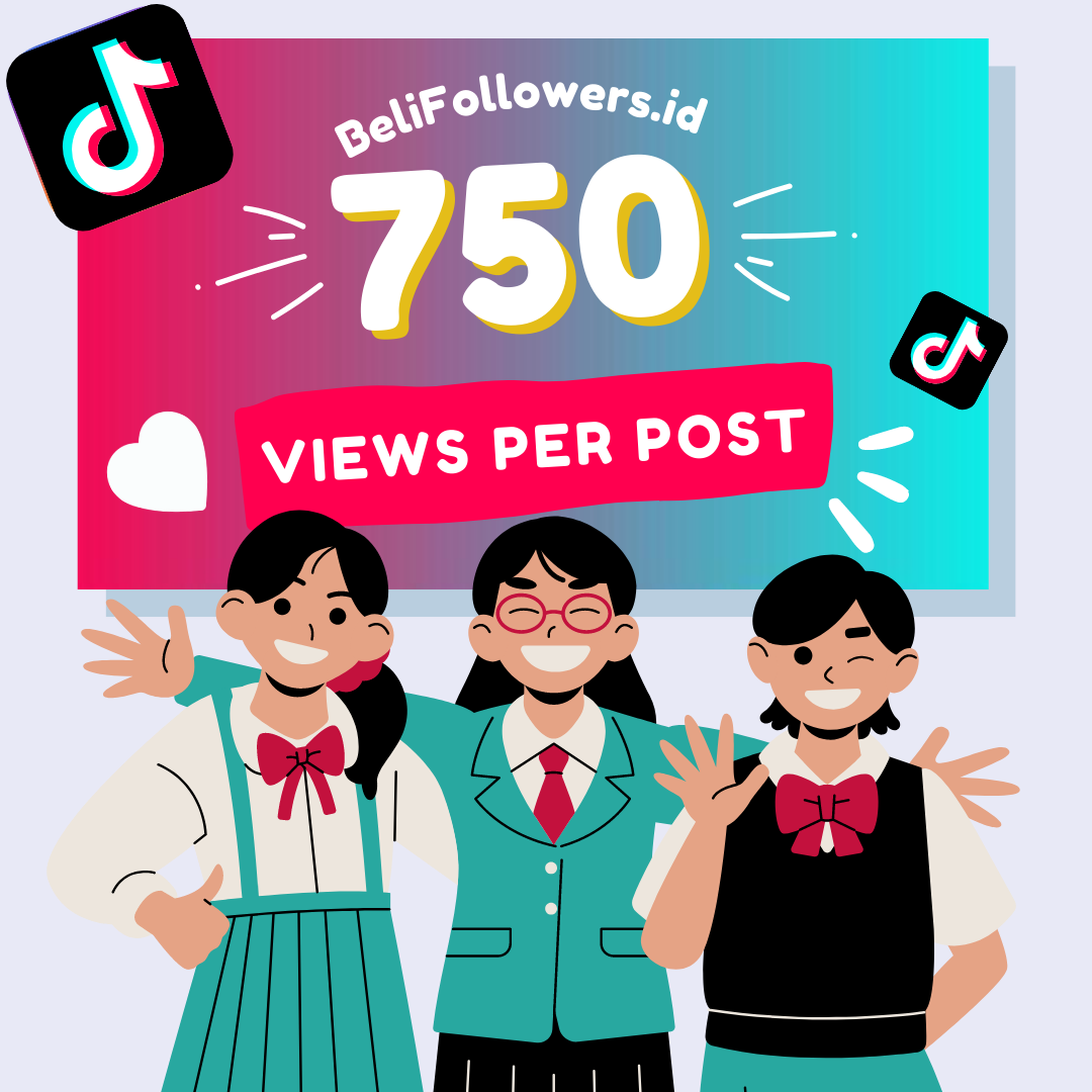 Jual views tiktok 750 per post Murah