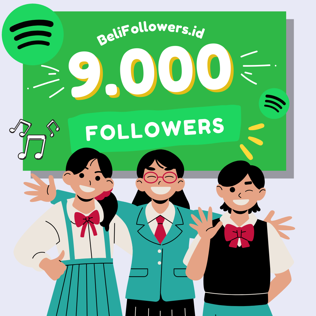 Jual Followers Spotify 9000 Indonesia Permanen Aktif Murah
