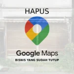 hapus lokasi google maps